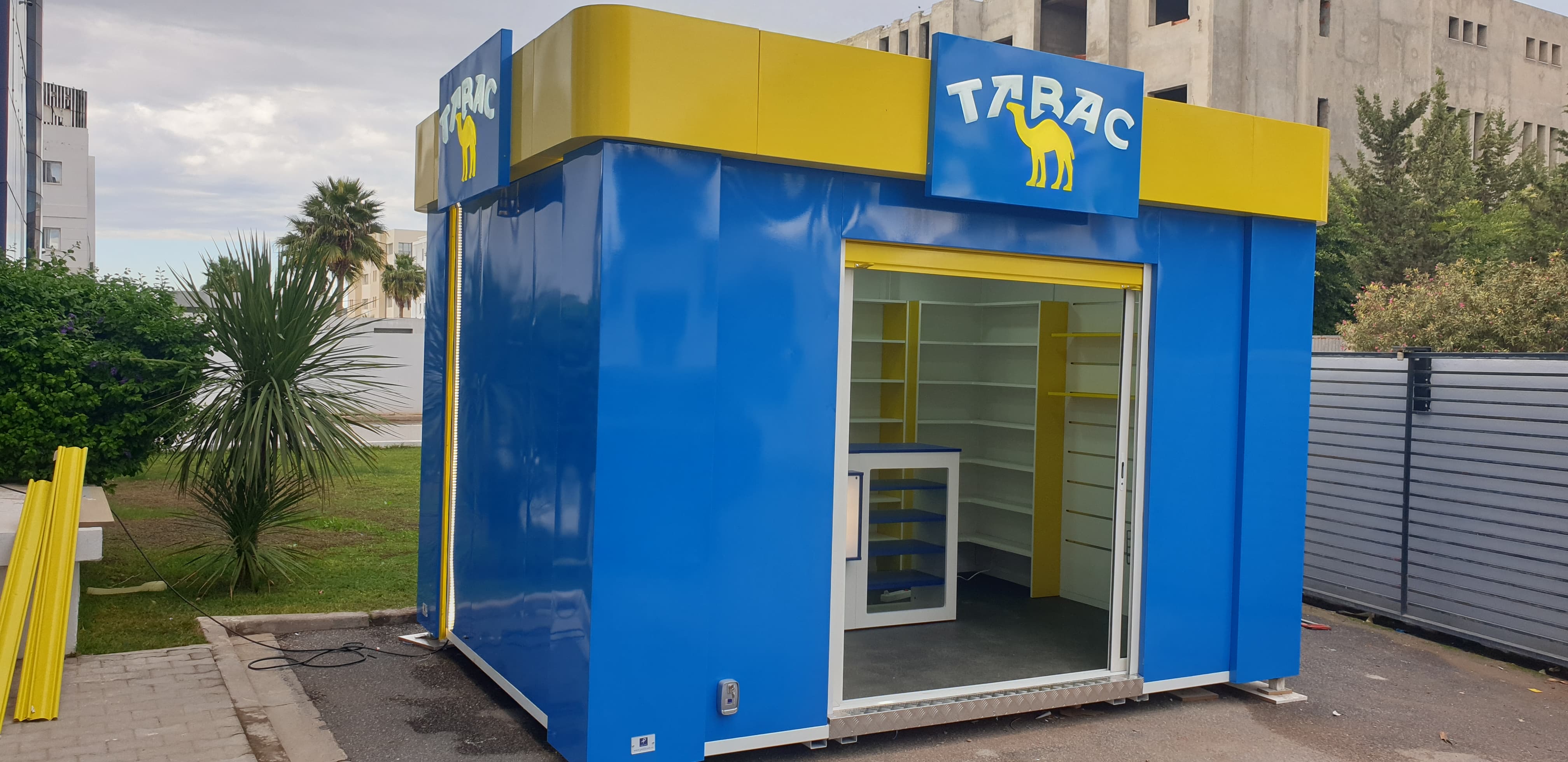 Camel Publicom structure modulaire tunisie, construction préfabriquée, stand modulaire