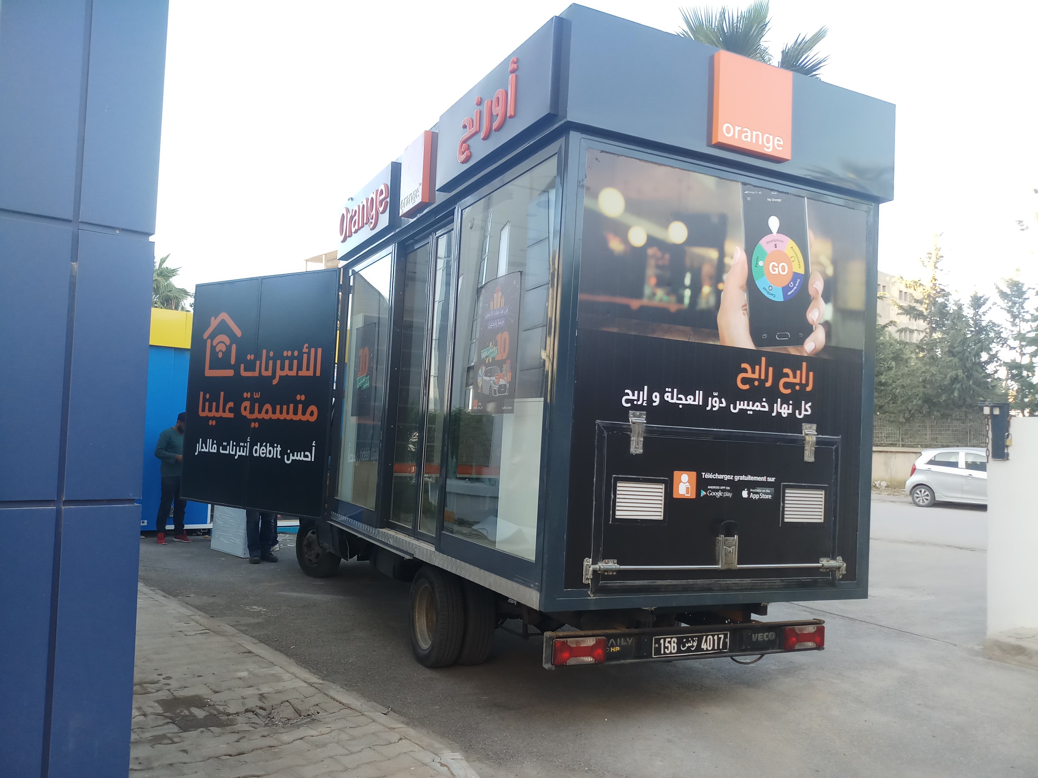 Orange Publicom structure modulaire tunisie, construction préfabriquée, stand modulaire