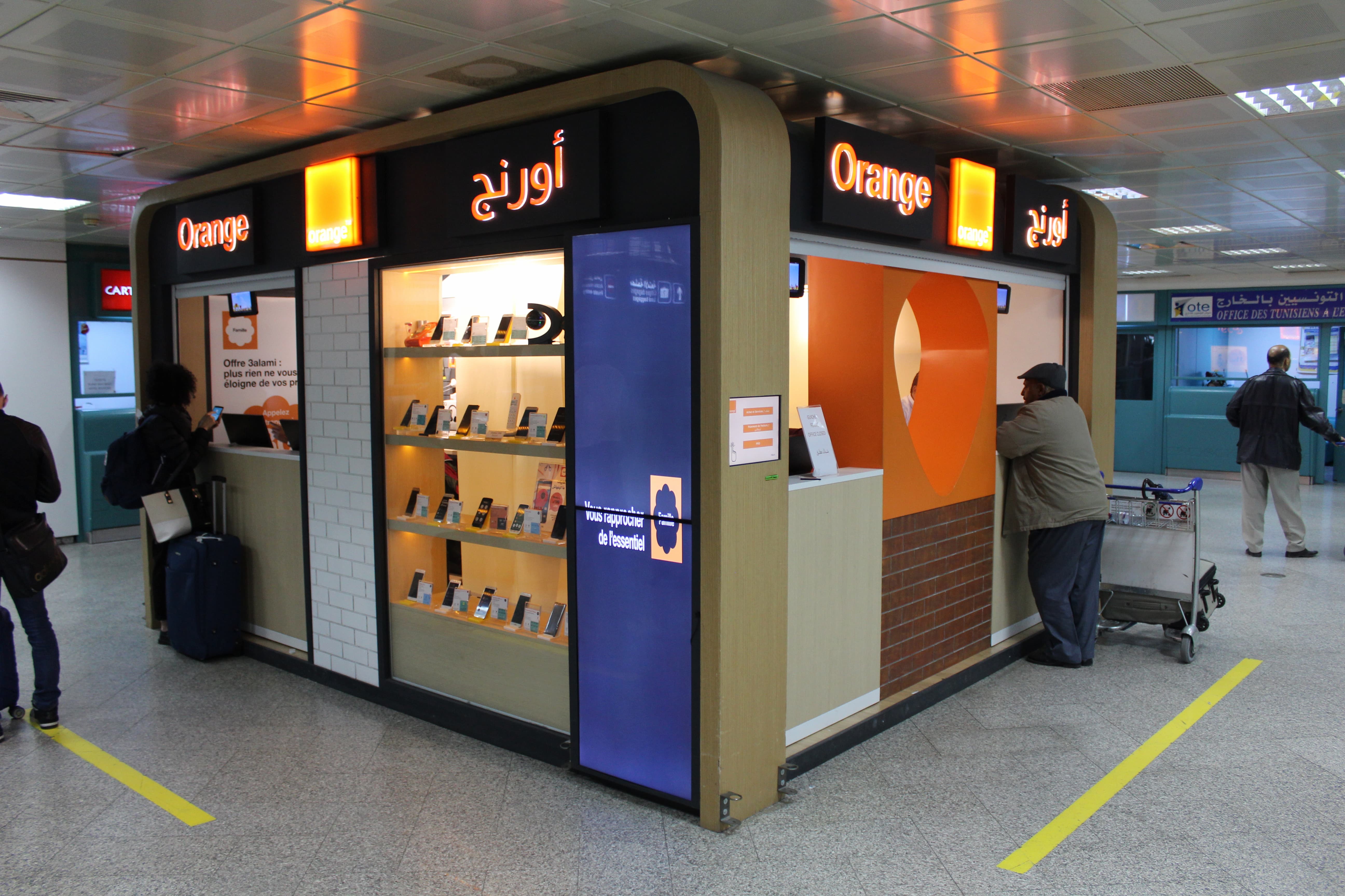 Orange Publicom structure modulaire tunisie, construction préfabriquée, stand modulaire